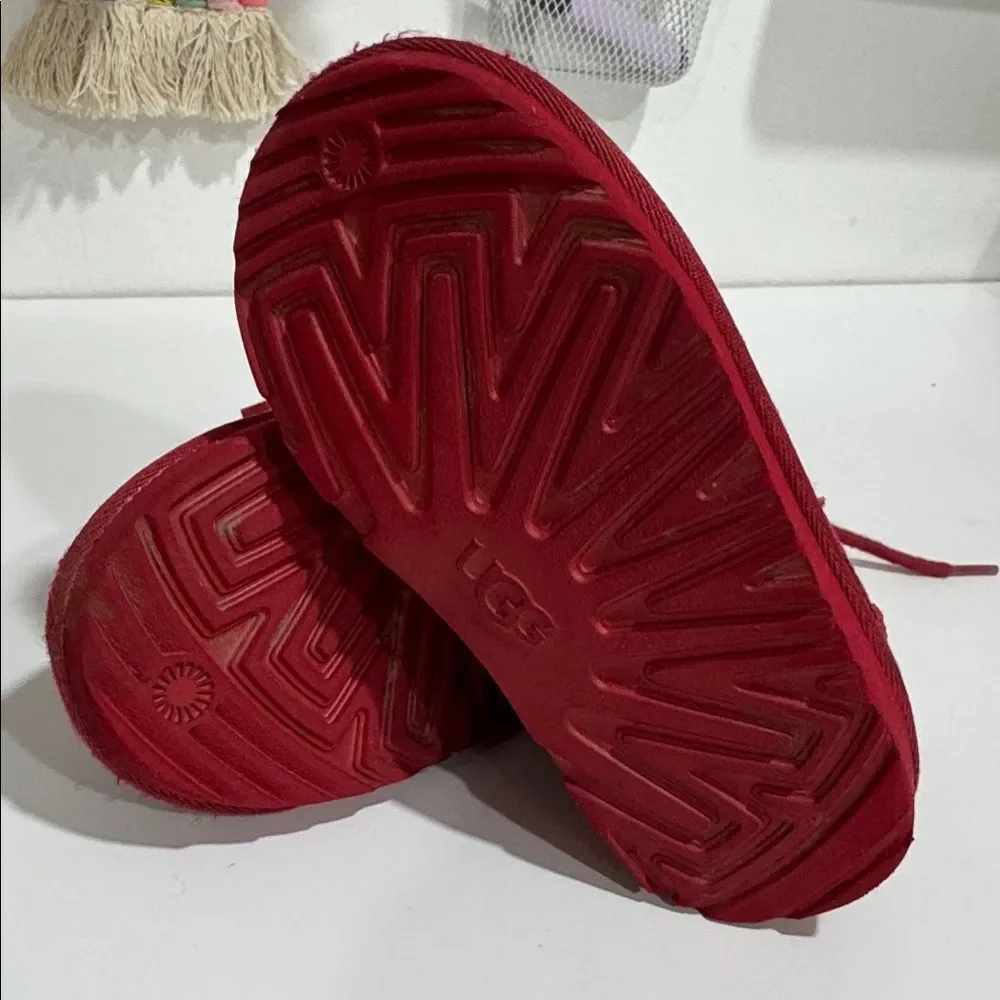 UGG Kids Red Suede Boots EUC